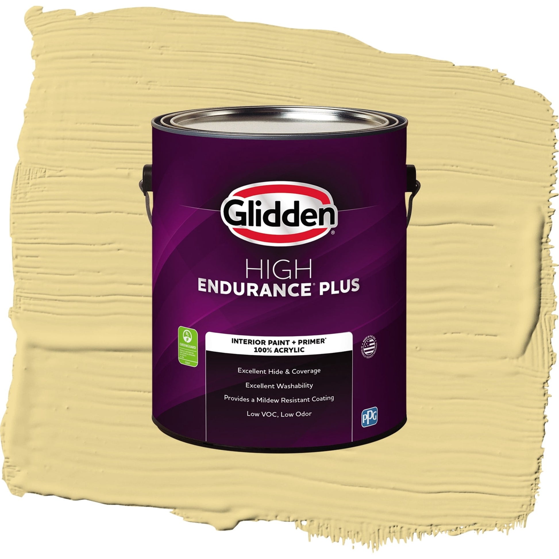 Glidden HEP Wayward Wind / Yellow, Semi-Gloss Interior Paint with Primer, 1 Gallon