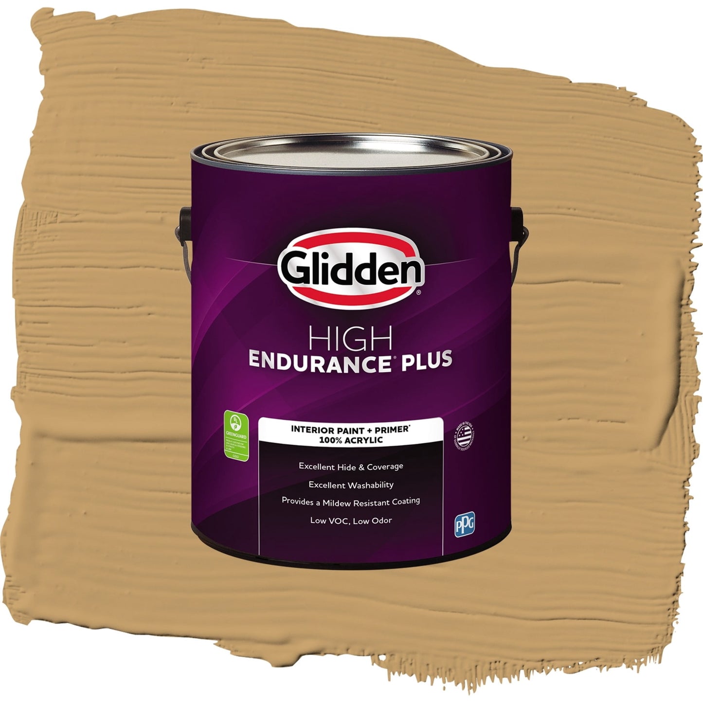 Glidden HEP Welcome Home / Yellow, Semi-Gloss Interior Paint with Primer, 1 Gallon