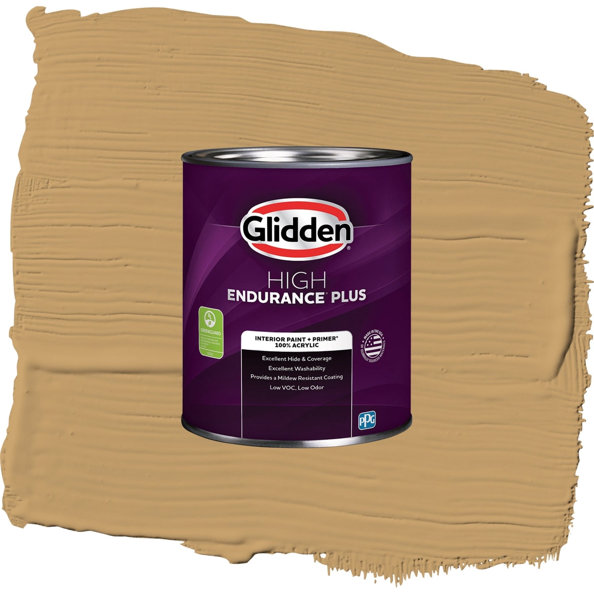 Glidden HEP Welcome Home / Yellow, Semi-Gloss Interior Paint with Primer, 1 Quart