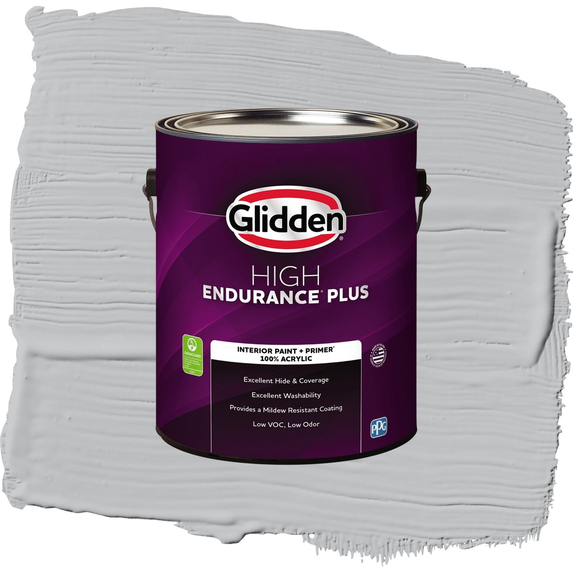 Glidden HEP Whirlwind / Gray, Eggshell Interior Paint with Primer, 1 Gallon