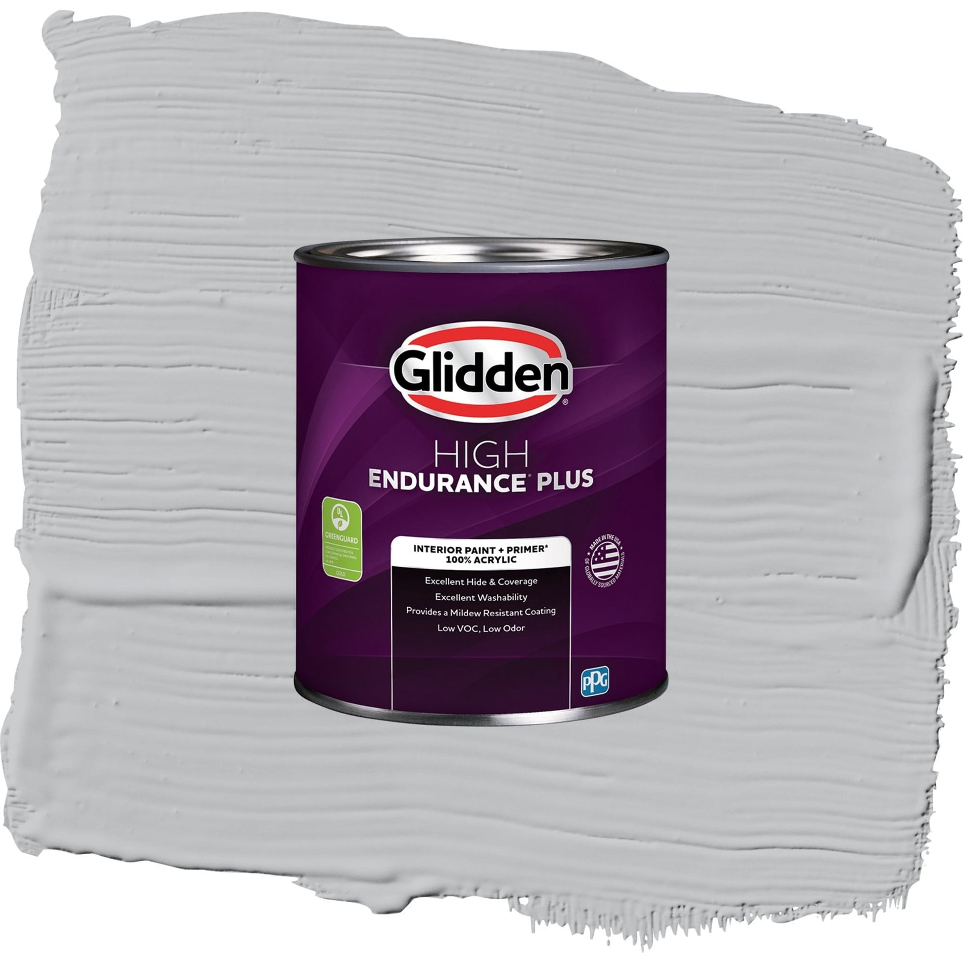 Glidden HEP Whirlwind / Gray, Semi-Gloss Interior Paint with Primer, 1 Quart