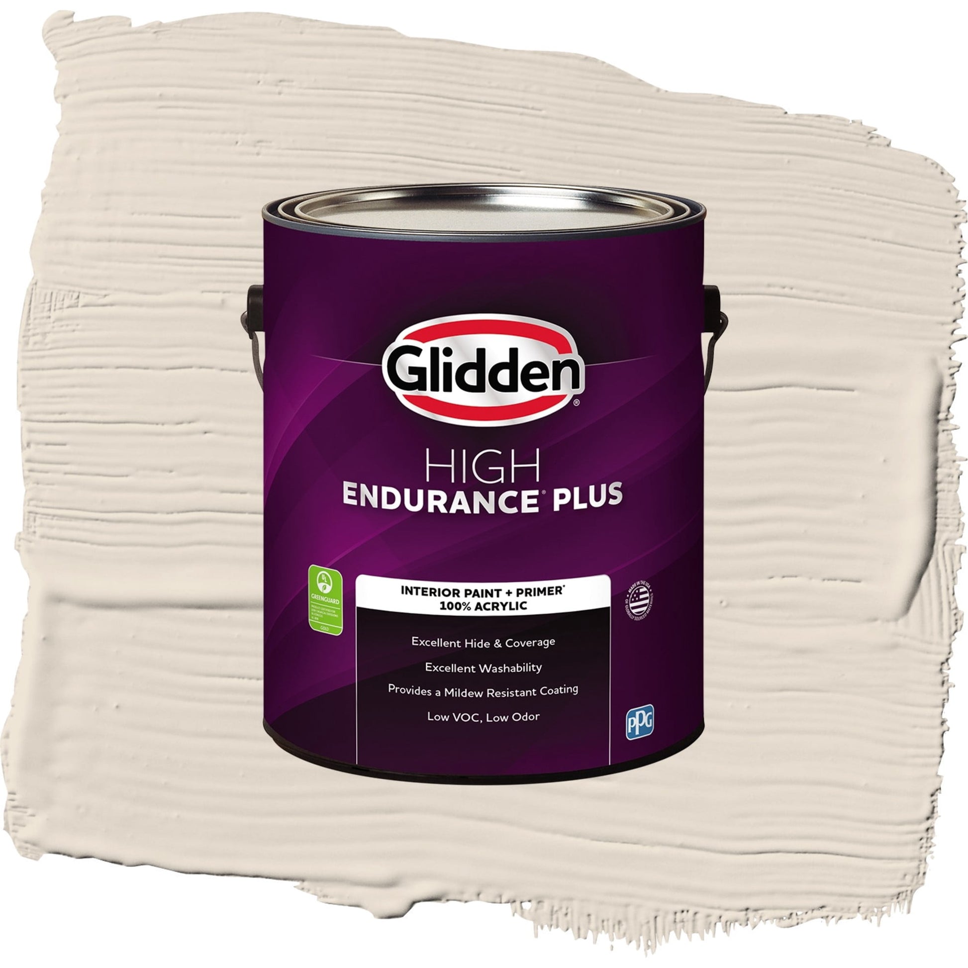 Glidden HEP Maybe Mushroom / Gray, Eggshell Interior Paint with Primer, 1 Gallon