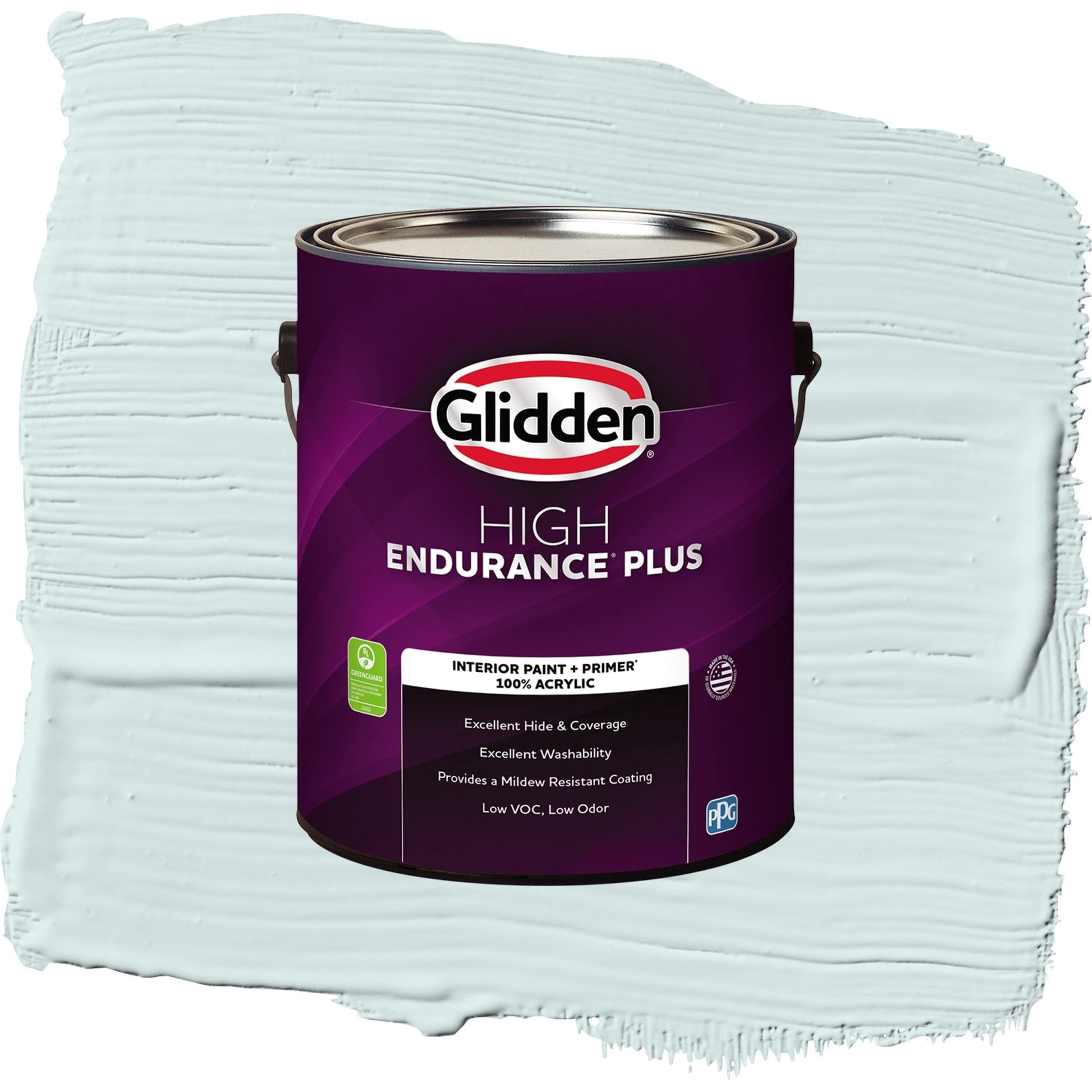 Glidden HEP Meadowsweet Mist Interior Paint + Primer Flat , 1 Gallon