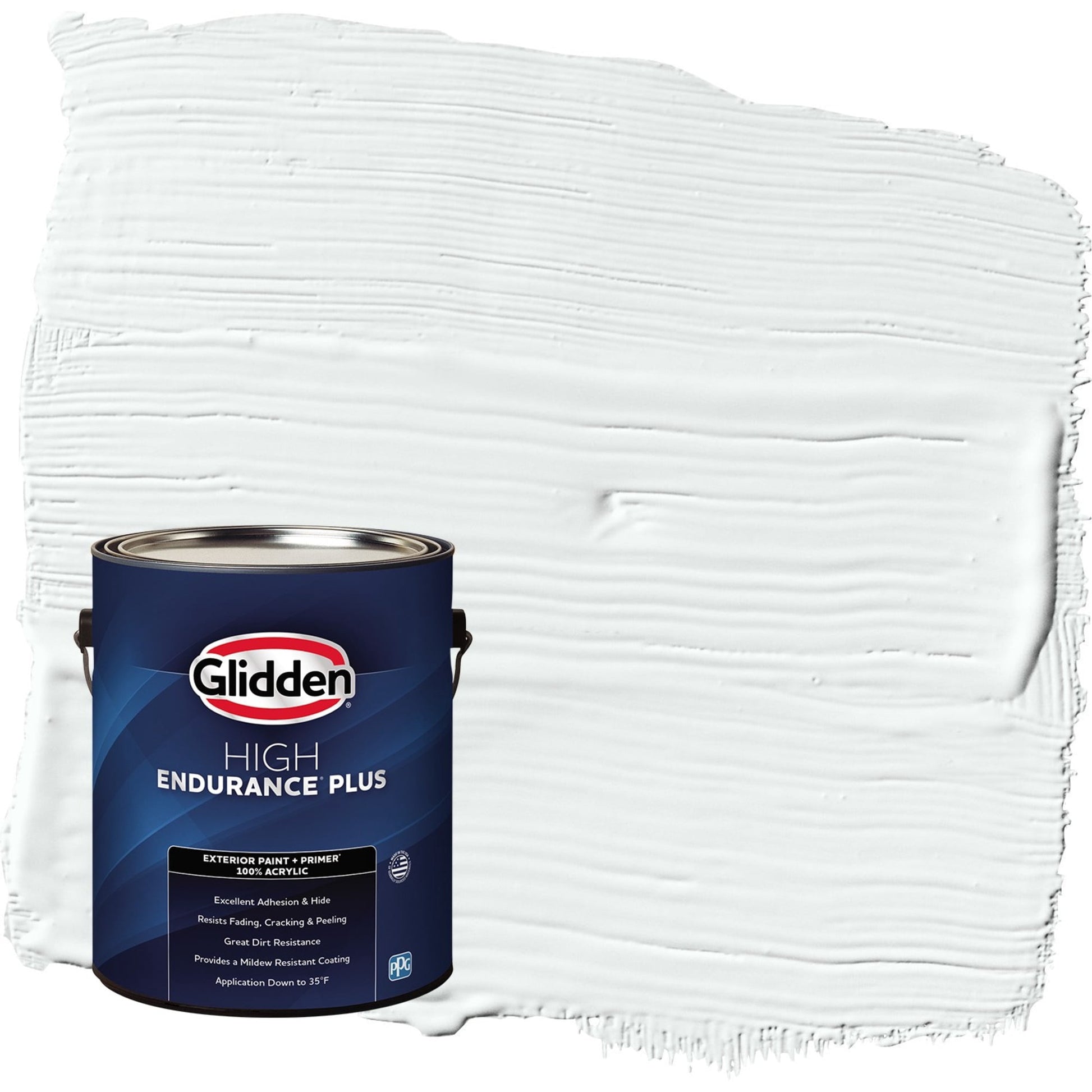 Glidden HEP Moonlit Snow / Gray Satin Exterior Paint with Primer, 1 Gallon