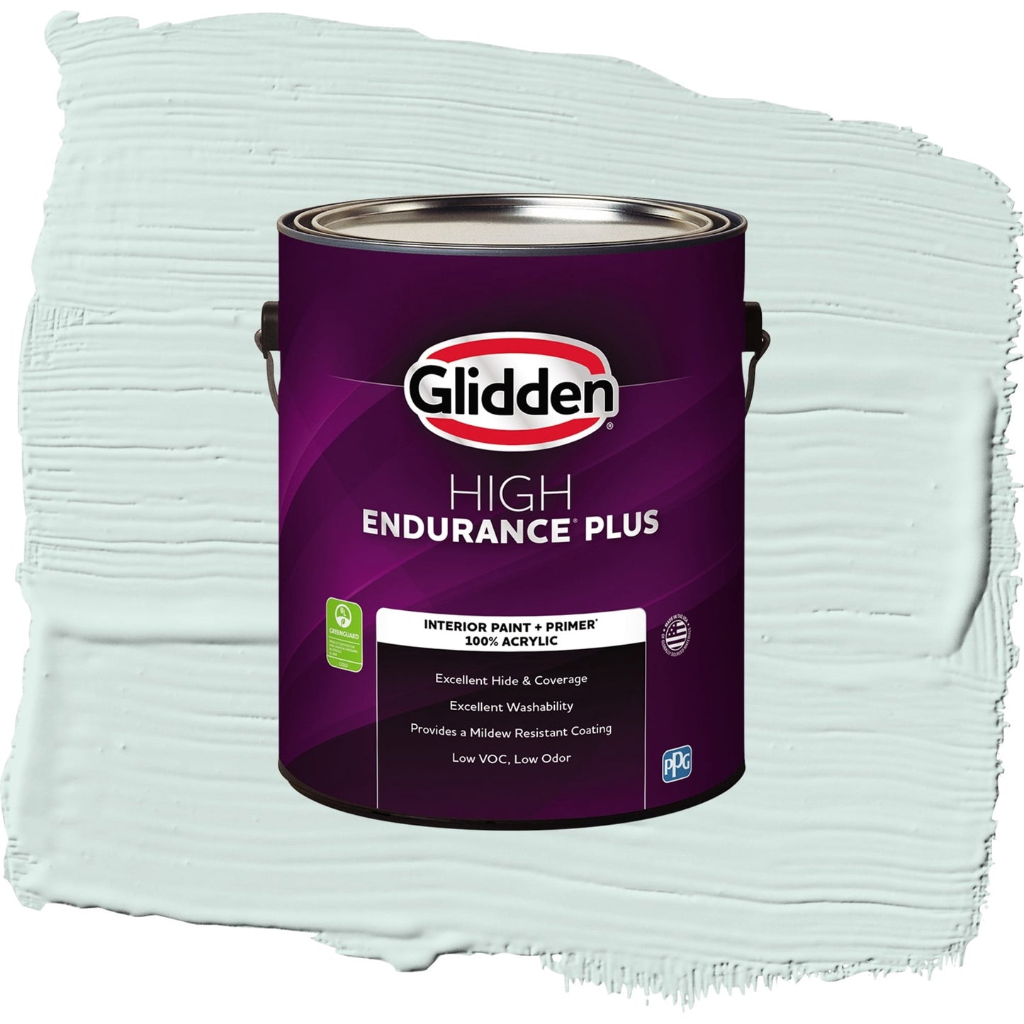 Glidden HEP Morning Breeze Interior Paint + Primer Flat , 1 Gallon