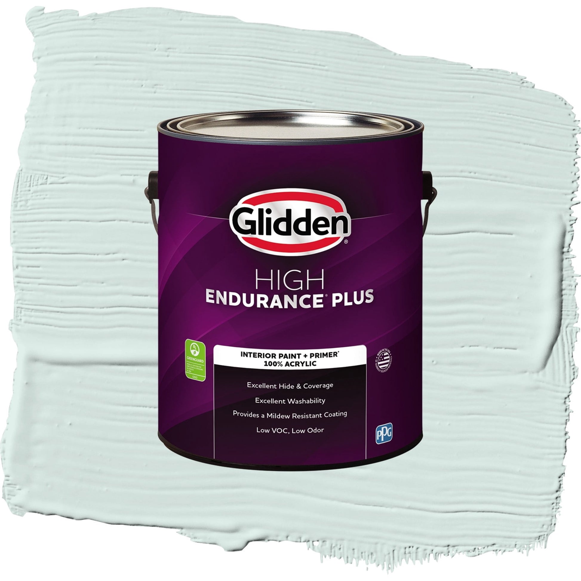 Glidden HEP Morning Breeze Interior Paint + Primer Flat , 1 Gallon