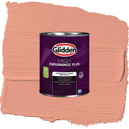 Glidden HEP Opal Fire / Orange, Eggshell Interior Paint with Primer, 1 Quart