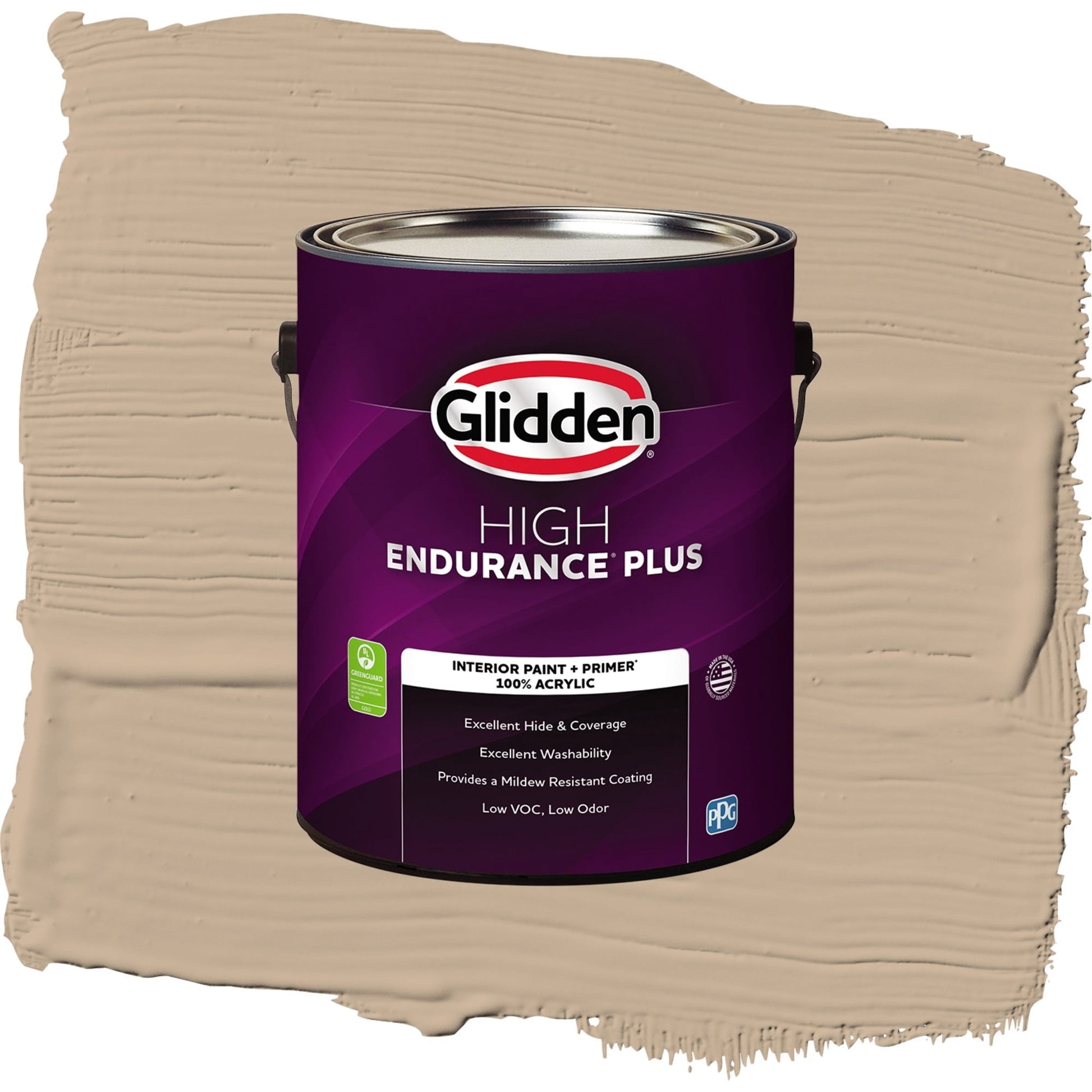 Glidden HEP Persuasion / Beige, Eggshell Interior Paint with Primer, 1 Gallon