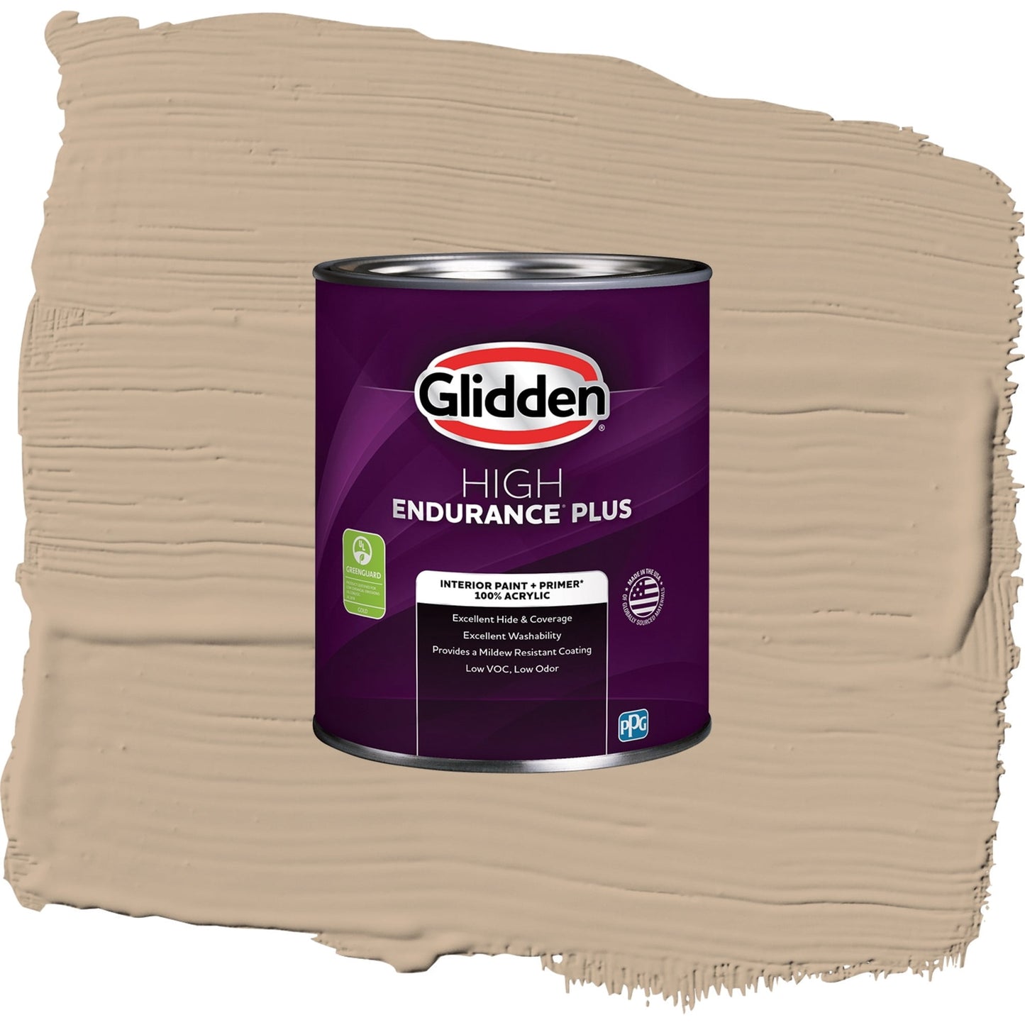 Glidden HEP Persuasion / Beige, Eggshell Interior Paint with Primer, 1 Quart