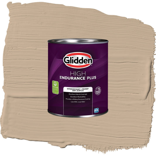 Glidden HEP Persuasion / Beige, Eggshell Interior Paint with Primer, 1 Quart