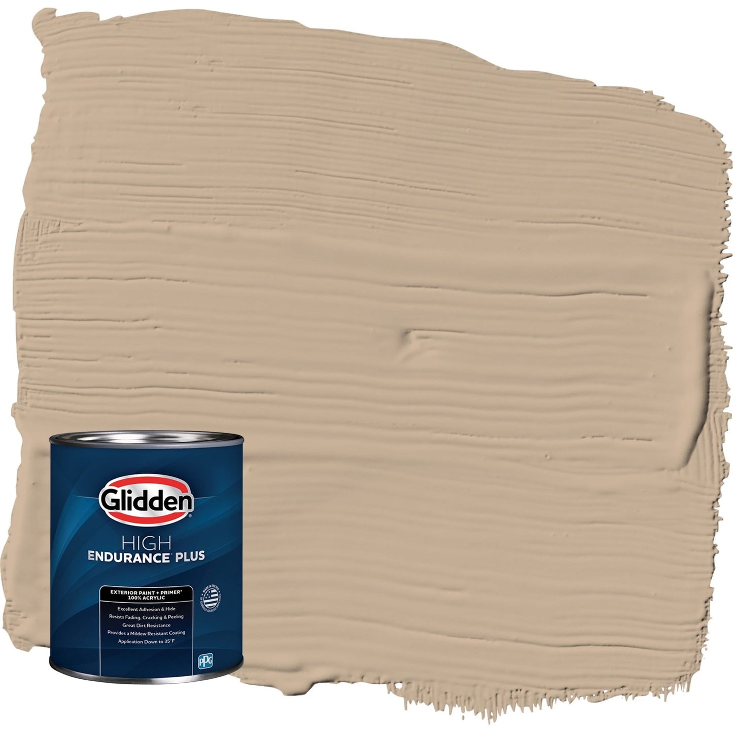 Glidden HEP Persuasion / Beige Satin Exterior Paint with Primer, 1 Quart