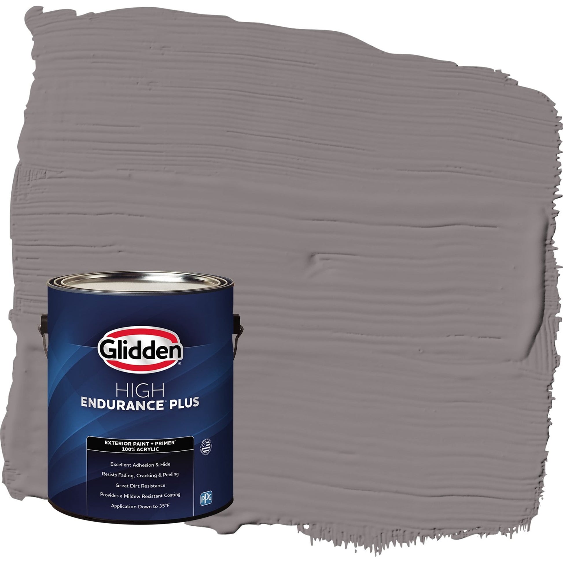 Glidden HEP Pewter Mug / Gray Flat Exterior Paint with Primer, 1 Gallon