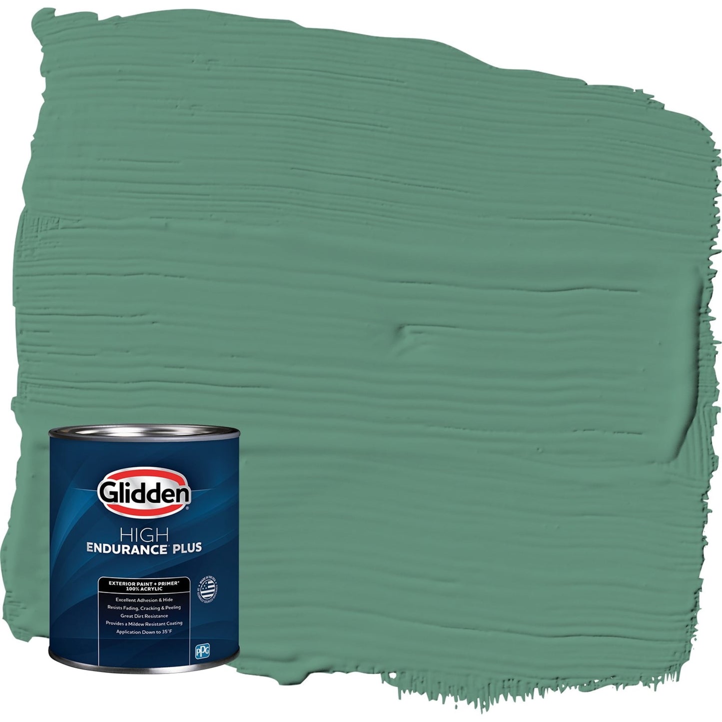 Glidden HEP Sheffield / Green Satin Exterior Paint with Primer, 1 Quart