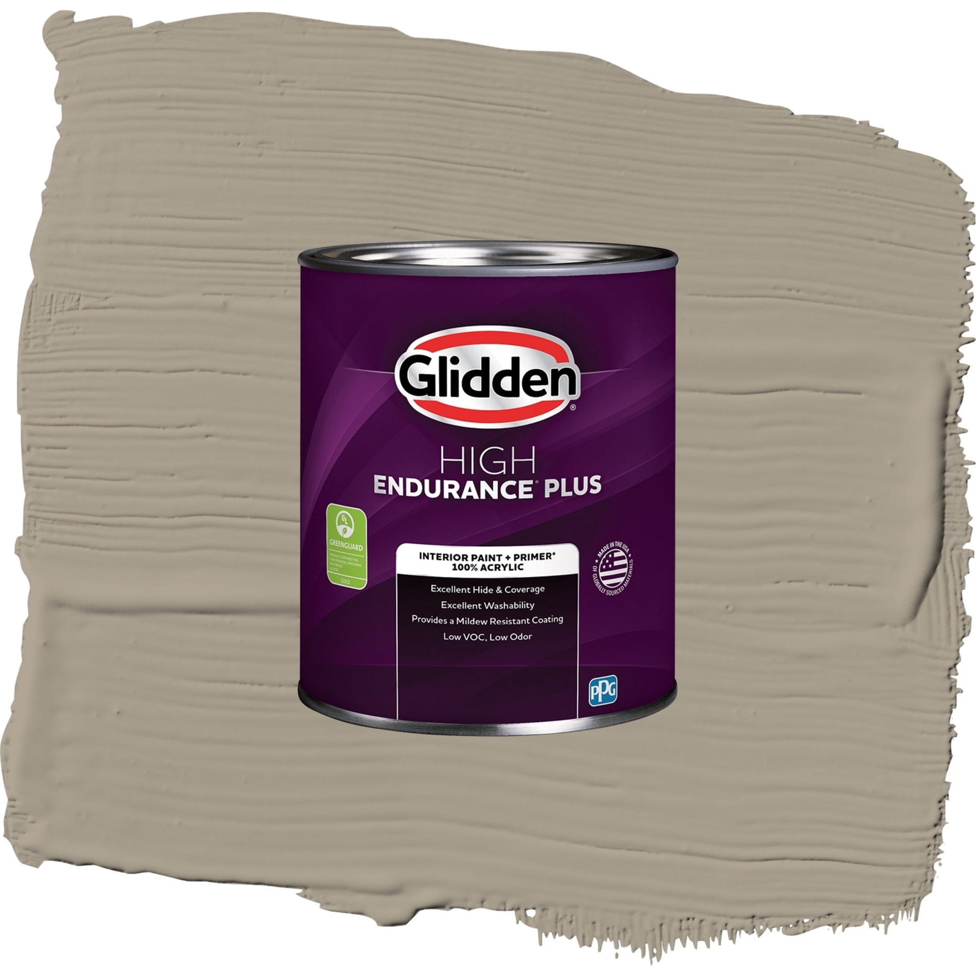Glidden HEP Stonehenge Greige / Gray, Eggshell Interior Paint with Primer, 1 Quart