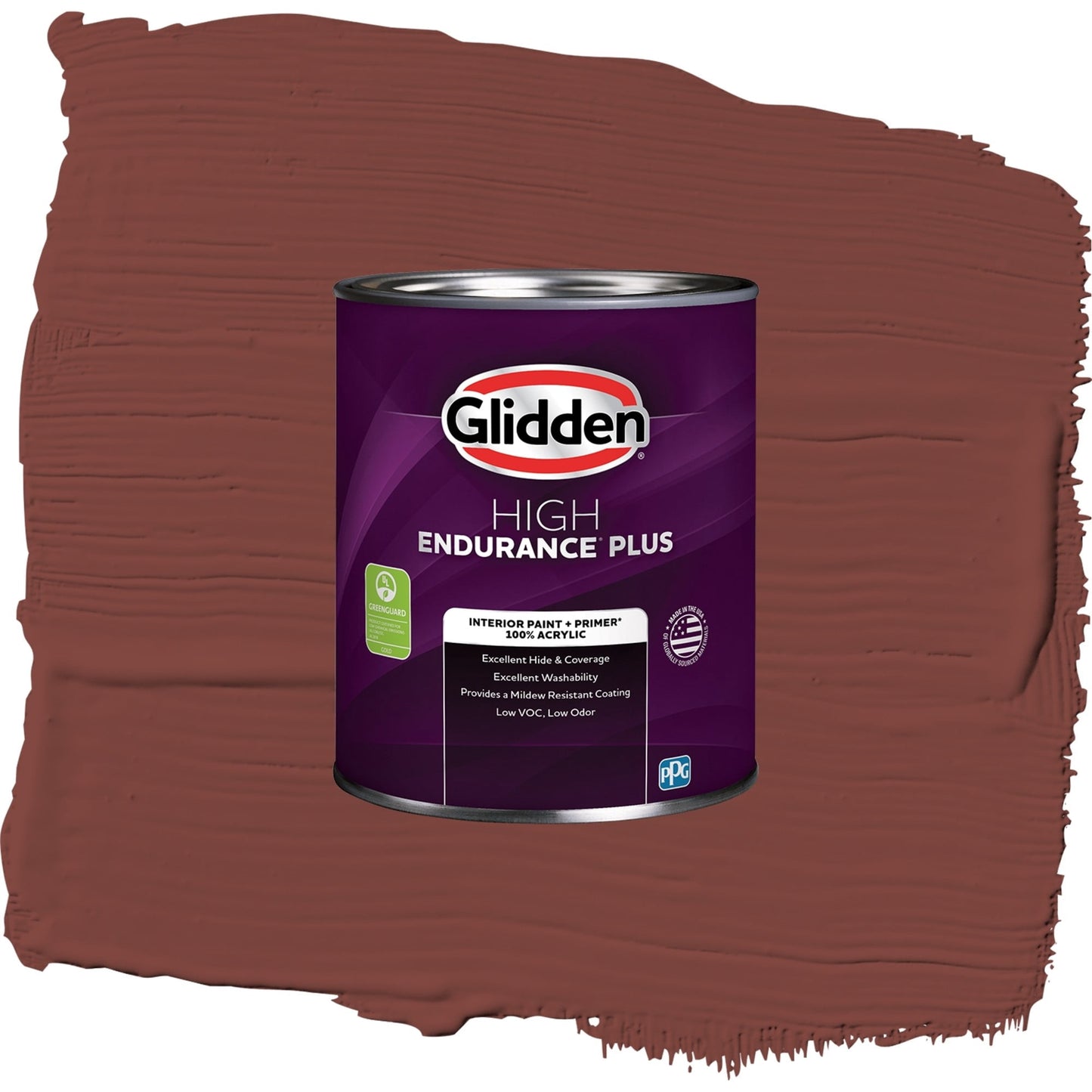 Glidden HEP Sweet Spiceberry / Red, Eggshell Interior Paint with Primer, 1 Quart