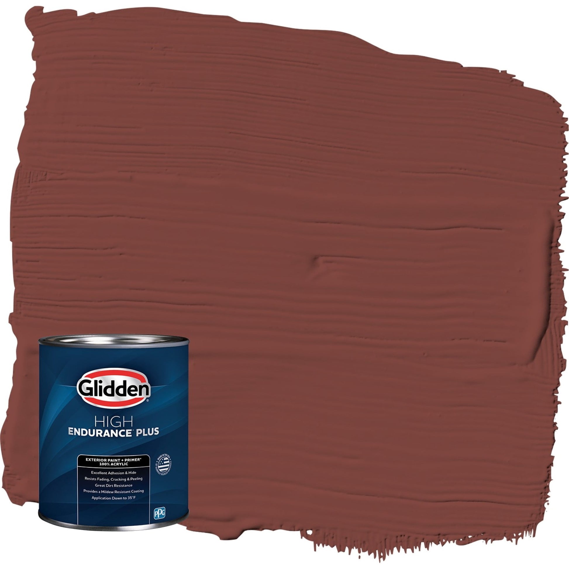 Glidden HEP Sweet Spiceberry / Red Satin Exterior Paint with Primer, 1 Quart