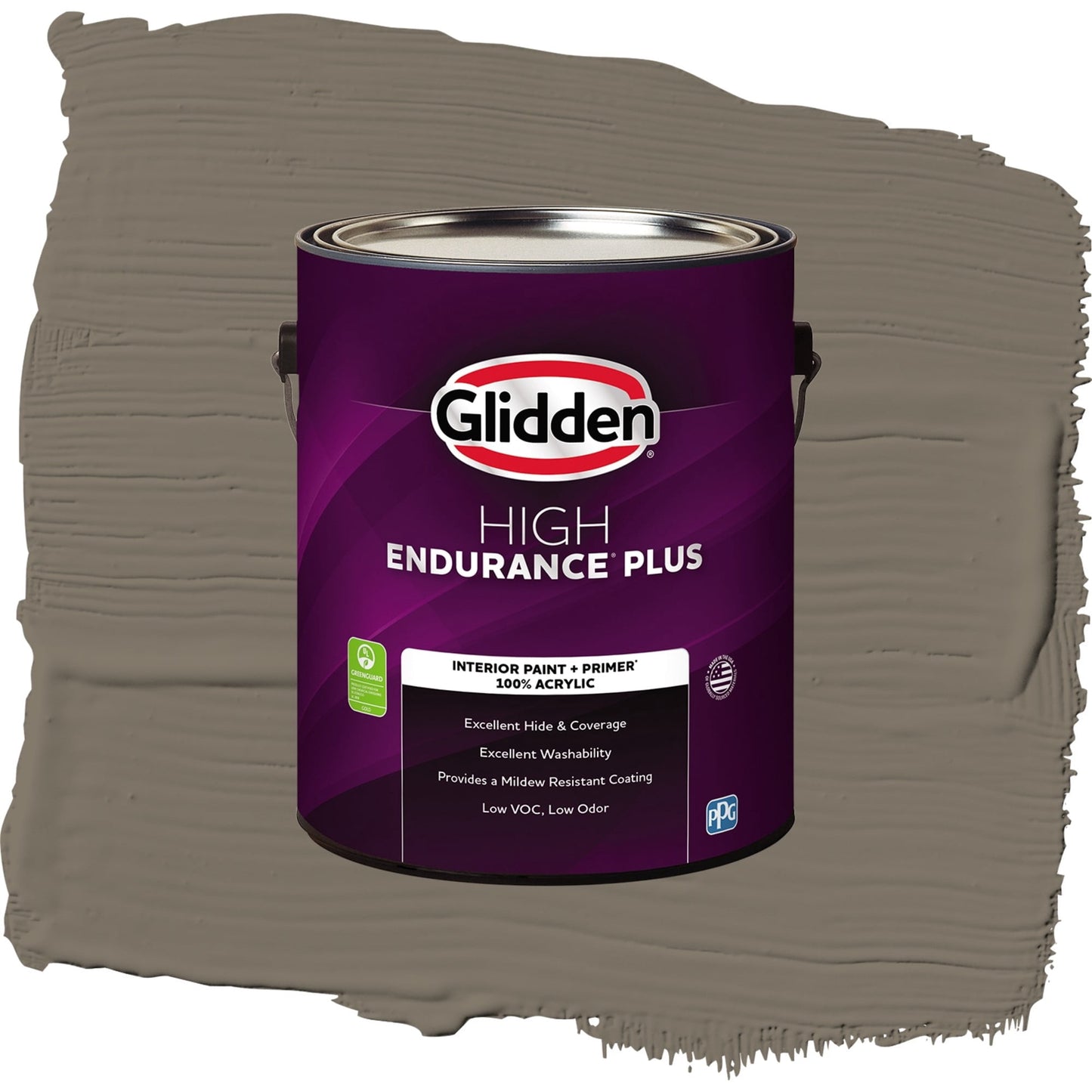 Glidden HEP Thunderstruck Interior Paint + Primer Flat , 1 Gallon