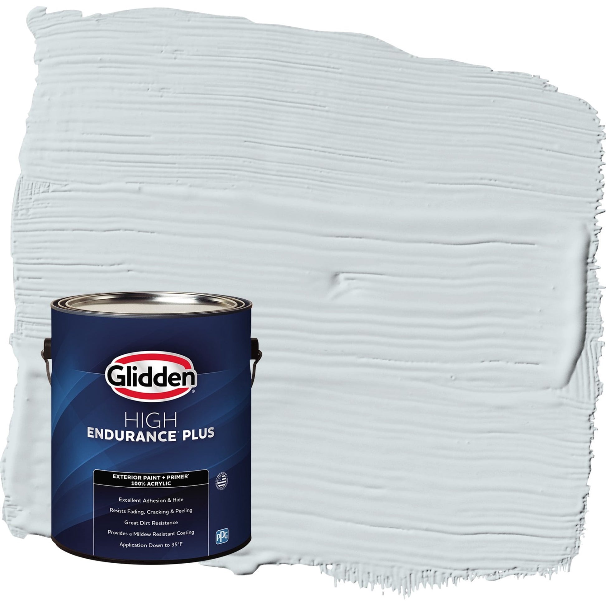 Glidden HEP Tinsel / Gray Flat Exterior Paint with Primer, 1 Gallon