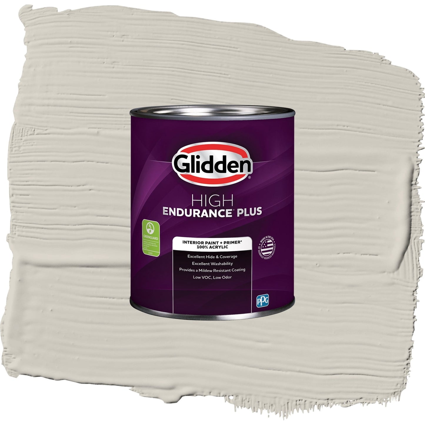 Glidden HEP Whiskers / Gray, Eggshell Interior Paint with Primer, 1 Quart