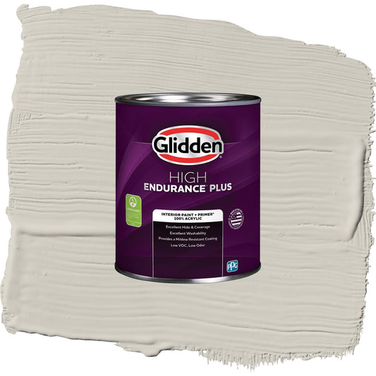 Glidden HEP Whiskers / Gray, Eggshell Interior Paint with Primer, 1 Quart