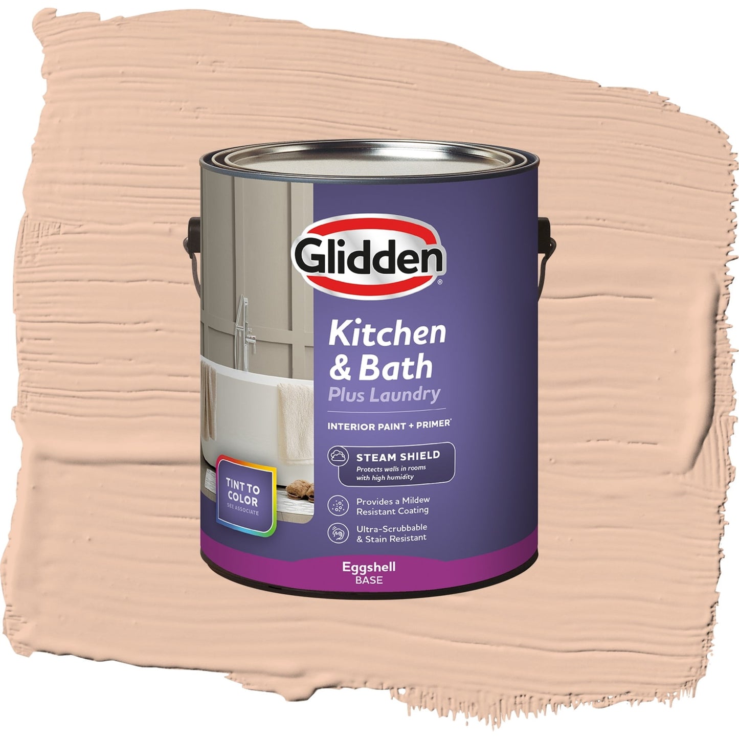 Glidden Glidden Kitchen Bath and Laundry Beach Vibes / Orange, Eggshell Interior Paint with Primer, 1 Gallon