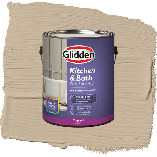 Glidden Glidden Kitchen Bath and Laundry Best Beige / Beige, Eggshell Interior Paint with Primer, 1 Gallon