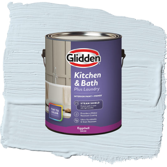 Glidden Glidden Kitchen Bath and Laundry Breakwater / Blue, Eggshell Interior Paint with Primer, 1 Gallon
