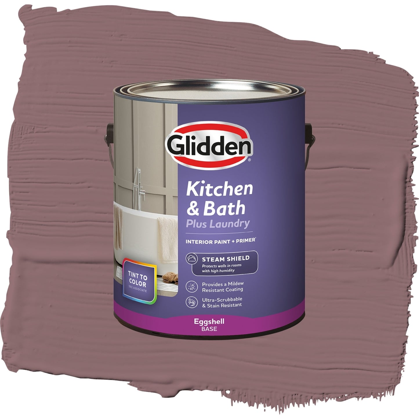 Glidden Glidden Kitchen Bath and Laundry Chocolate Sparkle / Red, Eggshell Interior Paint with Primer, 1 Gallon