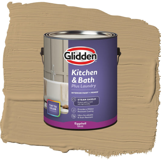 Glidden Glidden Kitchen Bath and Laundry Earthy Ocher / Beige, Eggshell Interior Paint with Primer, 1 Gallon