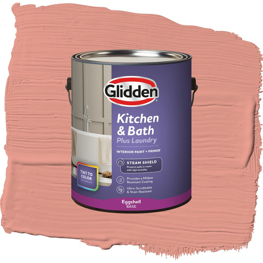 Glidden Glidden Kitchen Bath and Laundry Holland Tile / Orange, Eggshell Interior Paint with Primer, 1 Gallon