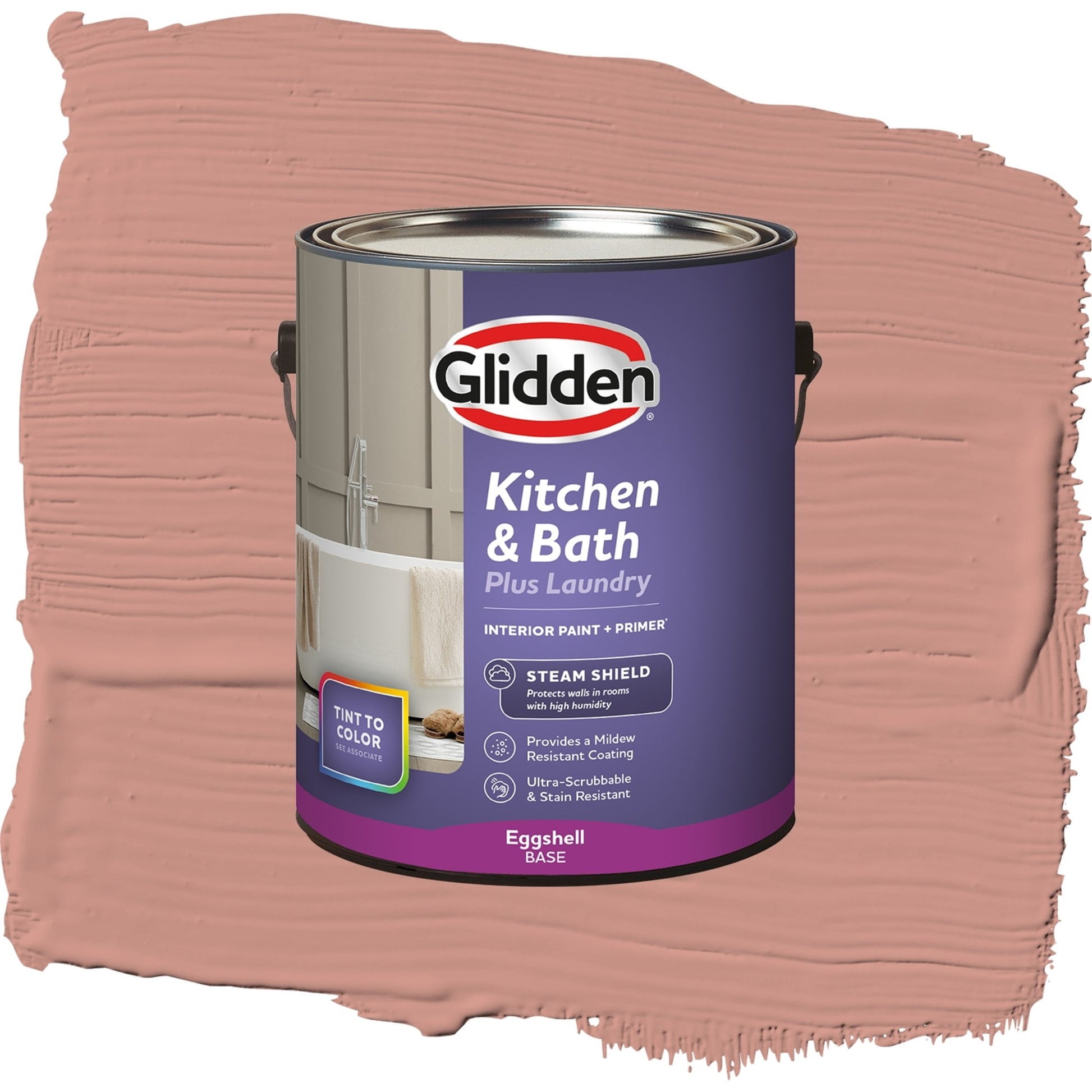 Glidden Glidden Kitchen Bath and Laundry Mexican Moonlight / Orange, Eggshell Interior Paint with Primer, 1 Gallon