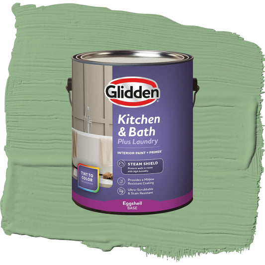 Glidden Glidden Kitchen Bath and Laundry Pear Cactus / Green, Eggshell Interior Paint with Primer, 1 Gallon
