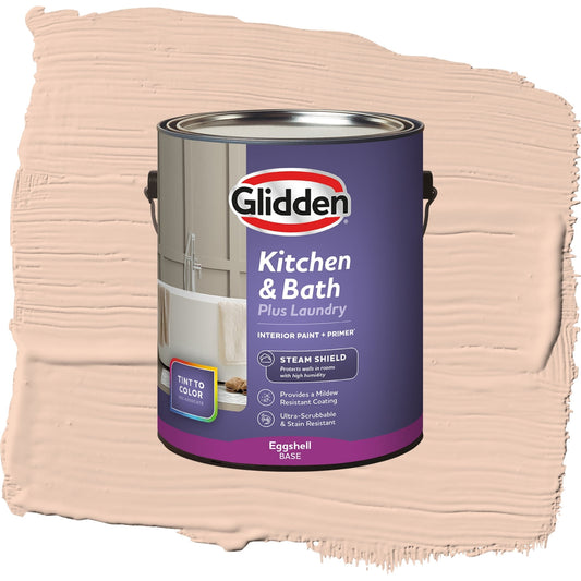 Glidden Glidden Kitchen Bath and Laundry Scotchtone, Eggshell Interior Paint with Primer, 1 Gallon
