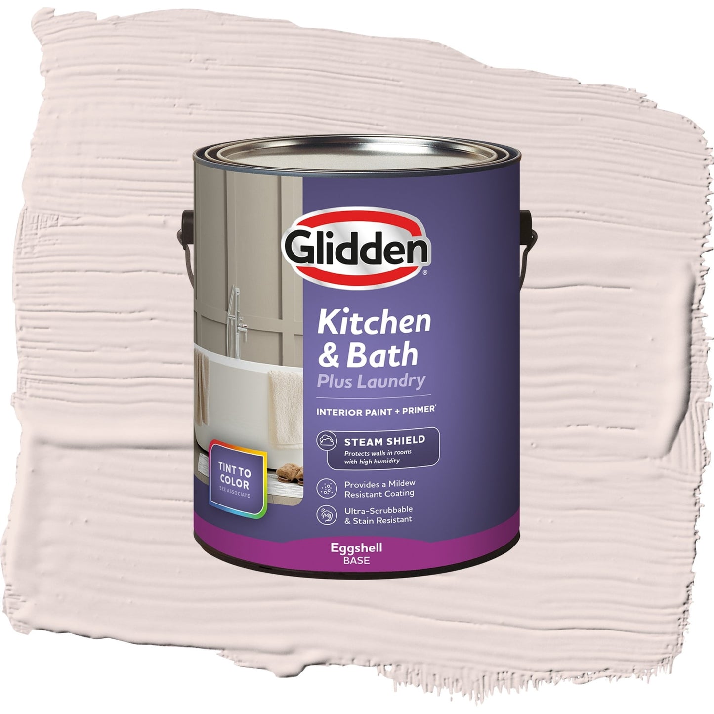 Glidden Glidden Kitchen Bath and Laundry Silver Laurel / Blue, Eggshell Interior Paint with Primer, 1 Gallon
