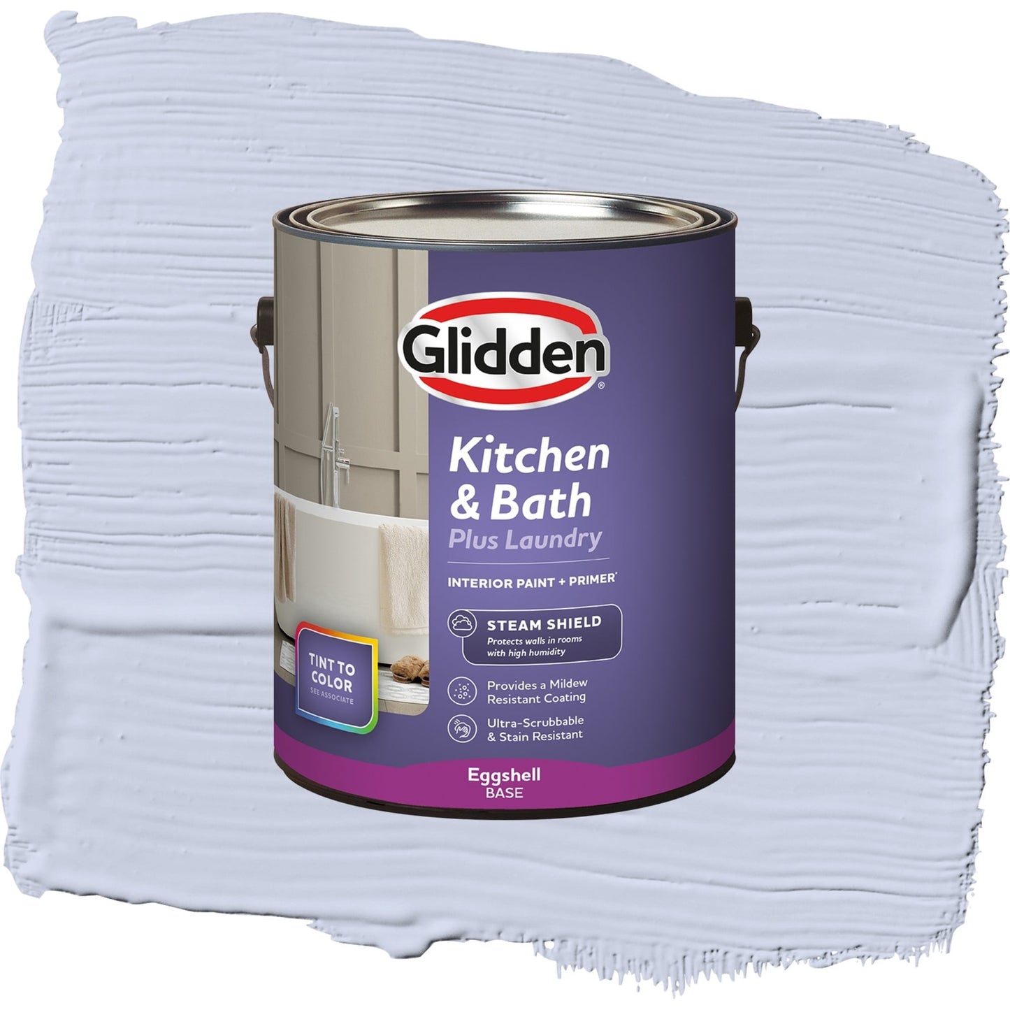 Glidden Glidden Kitchen Bath and Laundry Sweet Emily / Blue, Eggshell Interior Paint with Primer, 1 Gallon