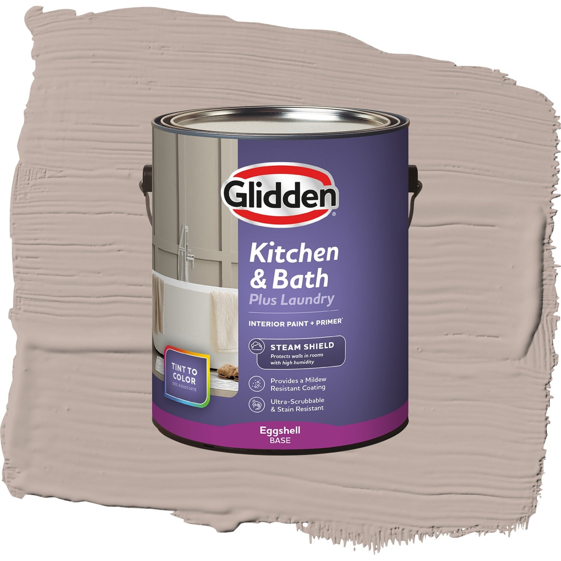 Glidden Glidden Kitchen Bath and Laundry Thumper / Beige, Eggshell Interior Paint with Primer, 1 Gallon