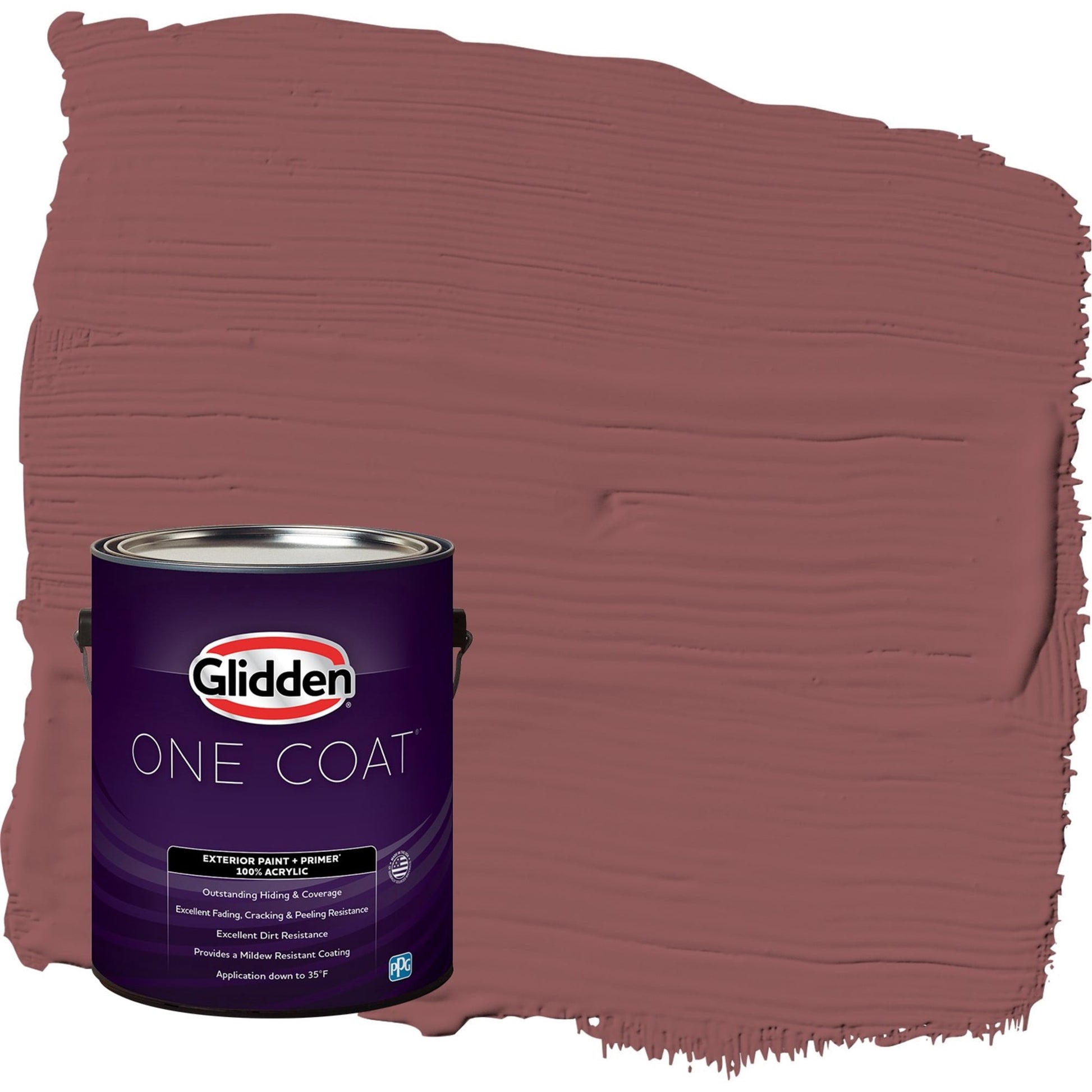 Glidden One Coat Barn Door / Red Semi-Gloss Exterior Paint with Primer, 1 Gallon