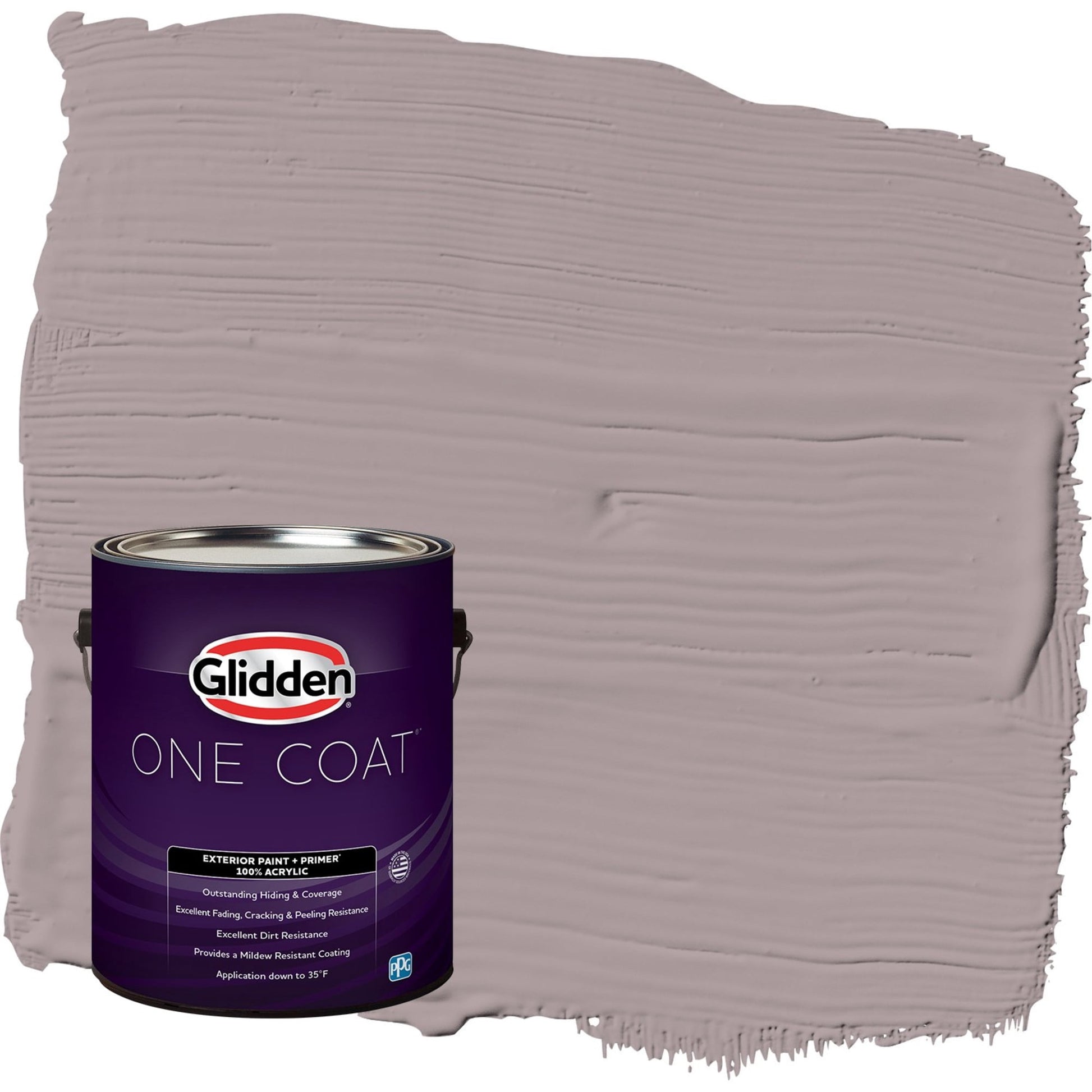 Glidden One Coat Coffee Custard / Purple Semi-Gloss Exterior Paint with Primer, 1 Gallon