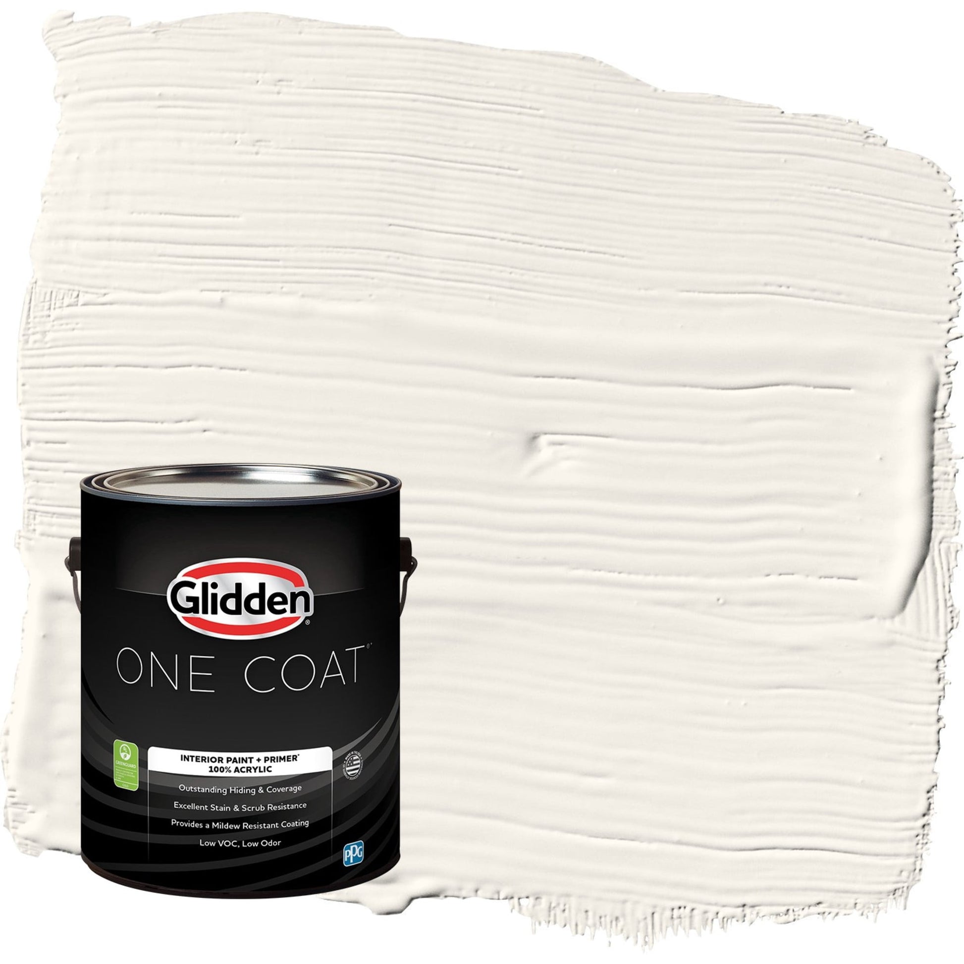 Glidden One Coat Cow's Milk / Off White Semi-Gloss Interior Paint with Primer, 1 Gallon