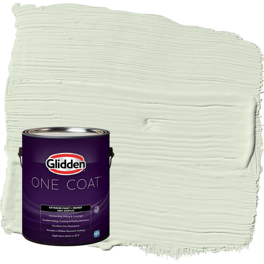 Glidden One Coat Lime Spritz / Green Semi-Gloss Exterior Paint with Primer, 1 Gallon