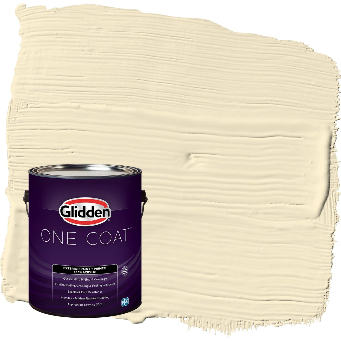 Glidden One Coat Soleil / Yellow Semi-Gloss Exterior Paint with Primer, 1 Gallon