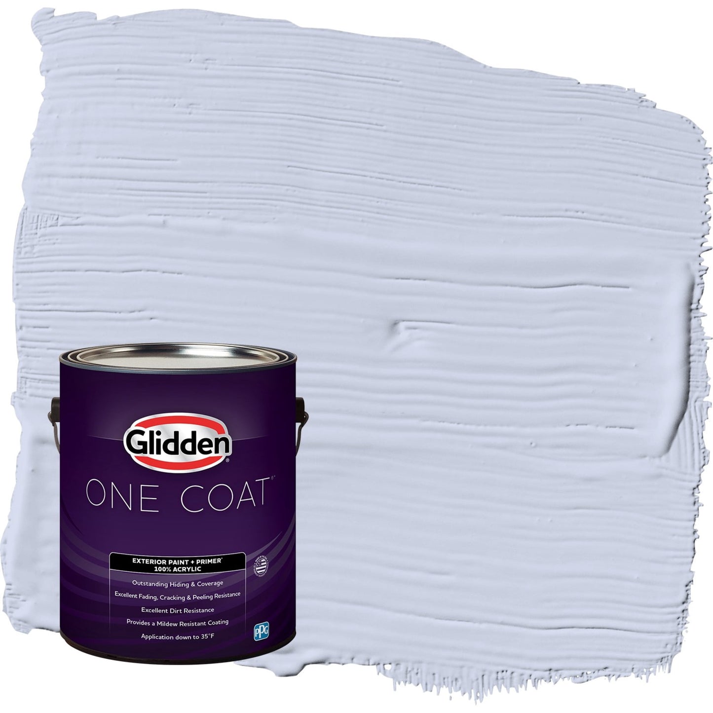 Glidden One Coat Sweet Emily / Purple Semi-Gloss Exterior Paint with Primer, 1 Gallon