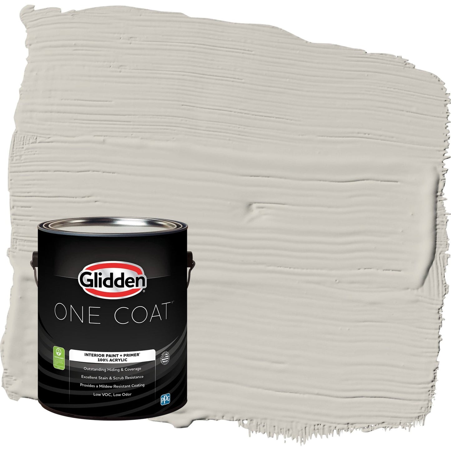 Glidden One Coat Swirling Smoke / Beige Semi-Gloss Interior Paint with Primer, 1 Gallon