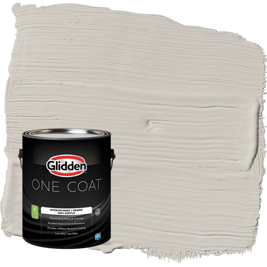 Glidden One Coat Swirling Smoke / Beige Semi-Gloss Interior Paint with Primer, 1 Gallon