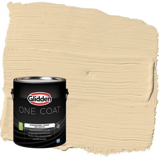 Glidden One Coat Tuscan Bread / Beige Semi-Gloss Interior Paint with Primer, 1 Gallon