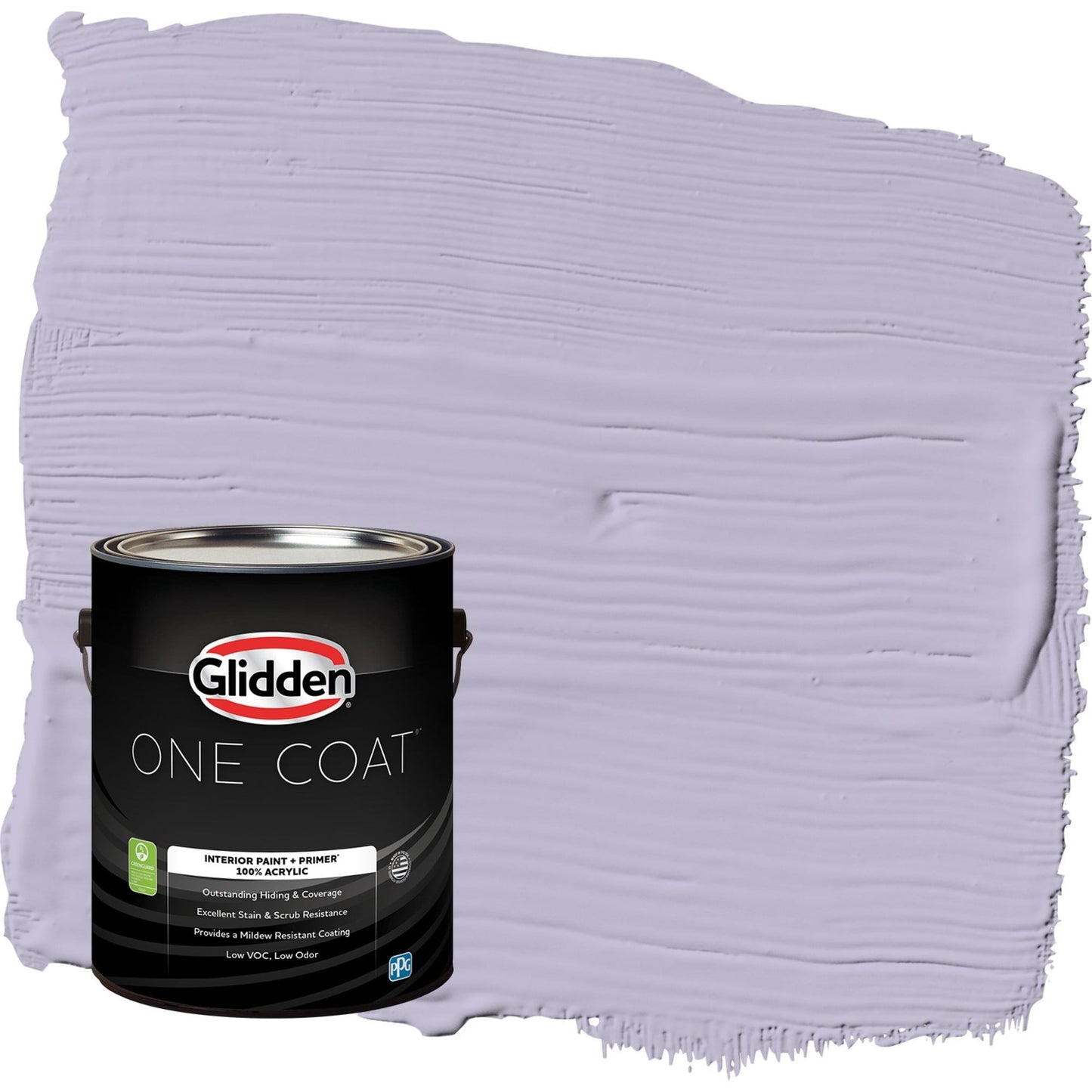 Glidden One Coat Wild Lilac / Purple Semi-Gloss Interior Paint with Primer, 1 Gallon