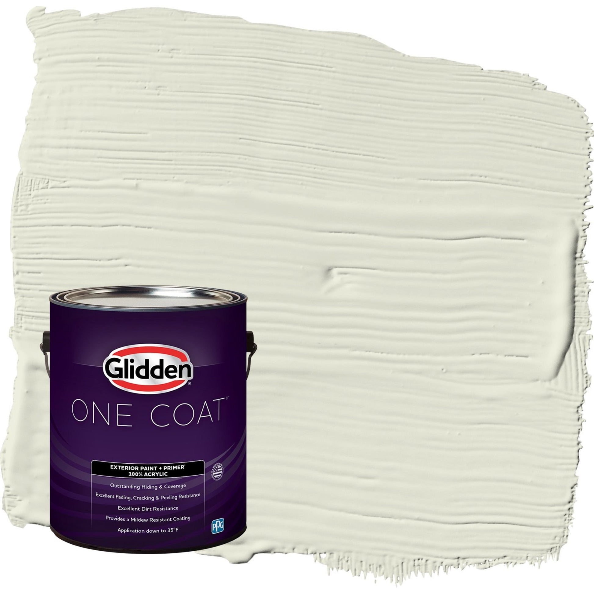 Glidden One Coat Wild Wheat / Green Semi-Gloss Exterior Paint with Primer, 1 Gallon