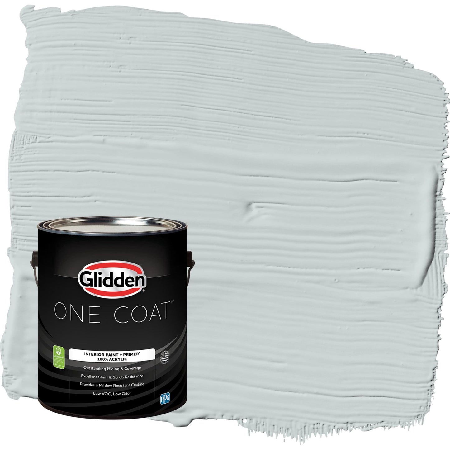 Glidden One Coat Winter Chill / Gray Semi-Gloss Interior Paint with Primer, 1 Gallon