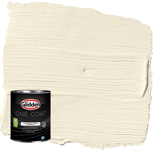 Glidden One Coat Mesa Beige / Yellow Semi-Gloss Interior Paint with Primer, 1 Quart