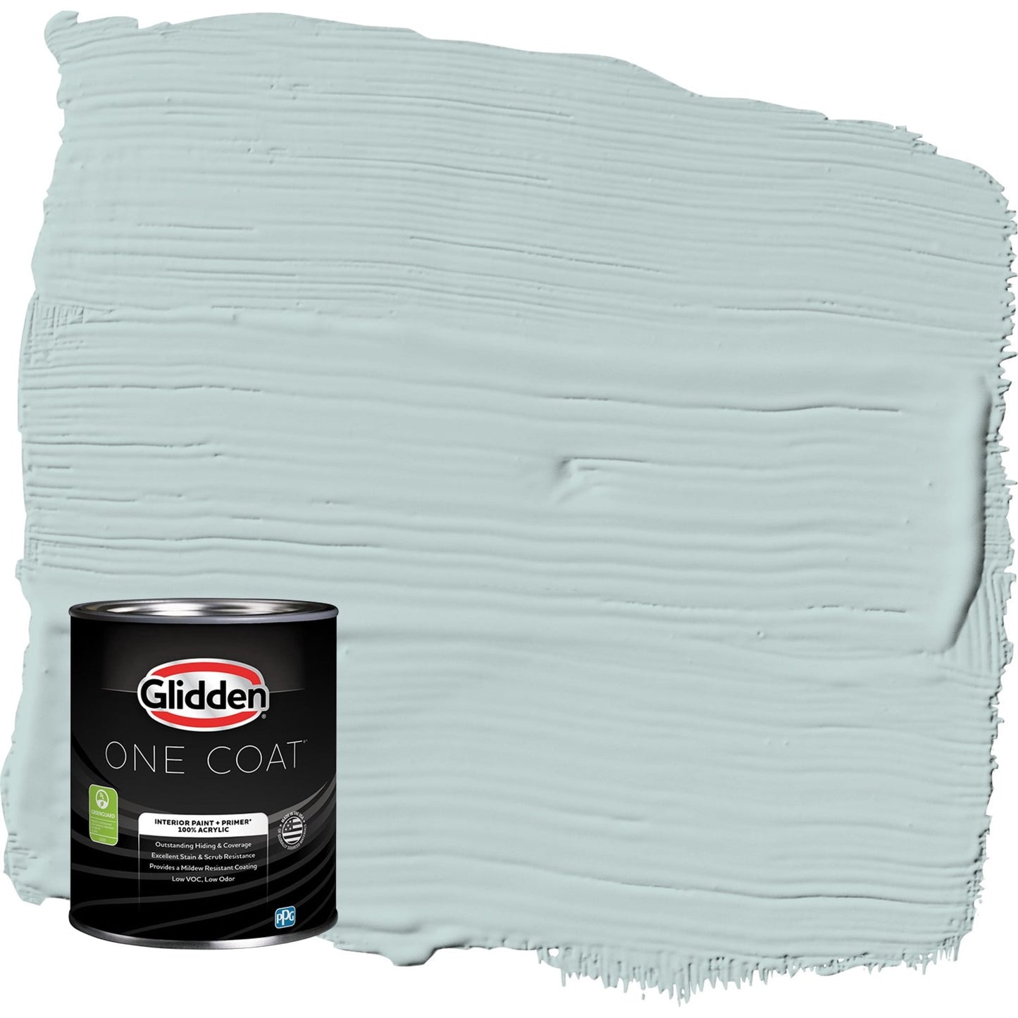 Glidden One Coat Babbling Brook / Green Flat Interior Paint with Primer, 1 Quart